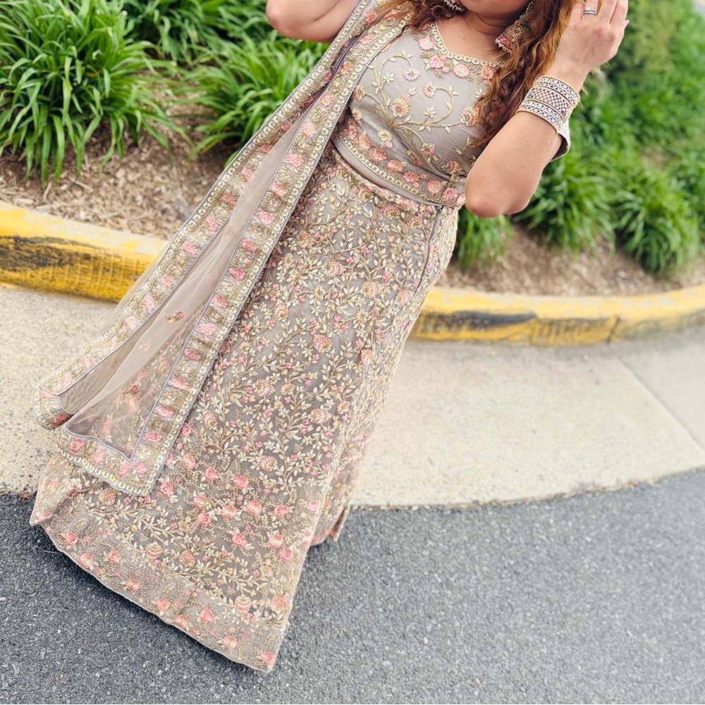 Embroidered Floral Lehenga Choli - Picture 4 of 7